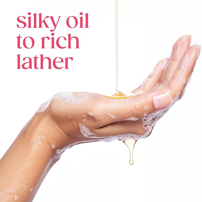Dove Serum+ Shower Oil Body Wash with Coconut & Geranium Oil, Dewy Hydrating Cleanser for Soft Skin, 15.3 fl oz