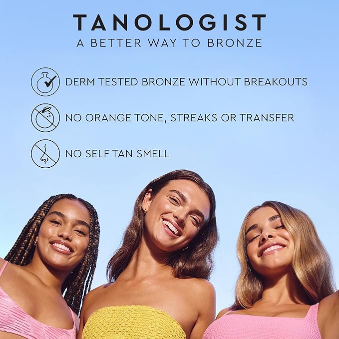 Tanologist Brightening Daily Glow Body Lotion- Medium/Dark, Gradual Tanning Lotion, No Fake Tan Smell, Streak-Free & Natural Looking Self Tanner, Vegan, 8.45 fl. oz/250 ml Tube