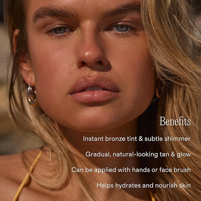 + Lux Unfiltered N°12 Sun Struck Bronzing Face Tanning Drops - Gradual Self Tanner - Natural Glow, Streak-Free, Fragrance Free - Hyaluronic Acid & Vitamin E - Vegan & Cruelty Free - Bronze