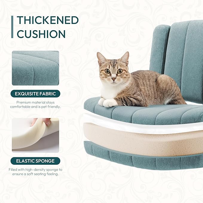 Blue Criss Cross Office Chair with Wheels, Ergonomic Wide Seat Vanity & Dressing Table Chair, Adjustable Arms Swivel Rolling Desk Chair for Women, Comfortable Cross-Legged Support
