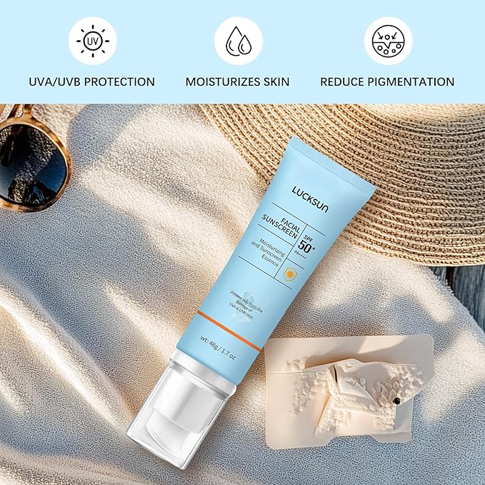 Clear Face Sunscreen SPF 50, 2 in 1 Hydrating SPF 50 Sunscreen - Free & Non-Sticky Travel Size Invisible Face Sunscreens, Broad Spectrum UVA/UVB Protection, Lightweight Hydrating for All Skin (2)