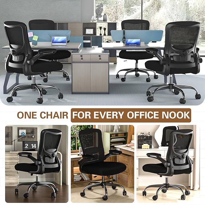 Ergonomic Office Chair - High Back Desk Chair with Adjustable Lumbar Support, Breathable Mesh Back, 330LBS Capacity, Easy Assembly, for Home Office Executive Computer Task
