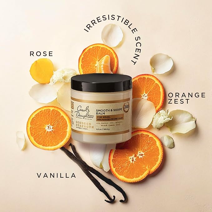 Carol's Daughter Goddess Strength Smooth and Shape Hair Balm, Hair Cream for Weak, Breakage-Prone Split Ends, 5.5 Fl Oz