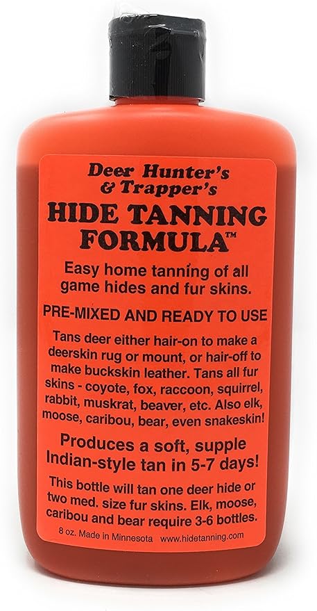 2-pk Trappers Hide and Fur Tanning Formula, Liquid, Natural-looking Tan Without Sun Exposure, All Skin Tones, Red