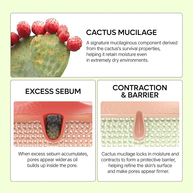 Dr.Melaxin Cactox Pore Relief Serum 80ml – Pore Minimizer & Hydrating Face Serum with Triple Hyaluronic Acid, Deep Moisture, Texture Smoothing & Clear Skin Care