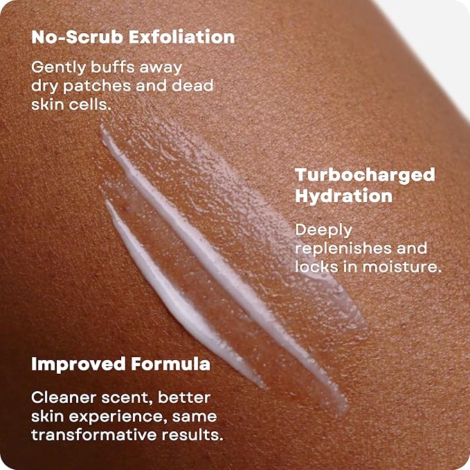 AmLactin Daily Nourish Therapeutic Body Lotion for Dry Skin - No-Scrub Exfoliator and Moisturizer - AmLactin 12% Lactic Acid Lotion, 7.9 oz (Packaging May Vary)