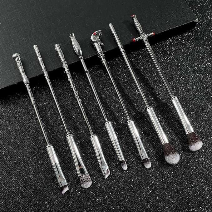 Pottter Makeup Brushes Harrry Gifts Comb Mirror with Gift Box for Eyeshadow Eyebrows Eyeliner Lips Concealer Contouring Highlighter Blending Wizard Wand Makeup Brushes Set