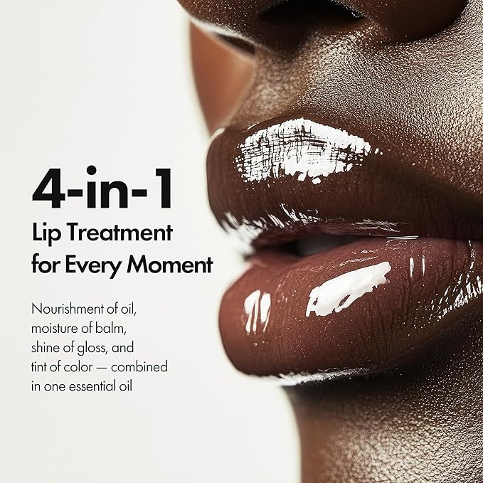 Blanc Essential Lip Oil - 50HR Moisturizing & Hydrating Korean Lip Gloss Makeup with 6 Botanical Extracts - Lightweight, Non-Sticky Clear Essence Overnight Repair 0.15 fl oz (#02 Raspberry)