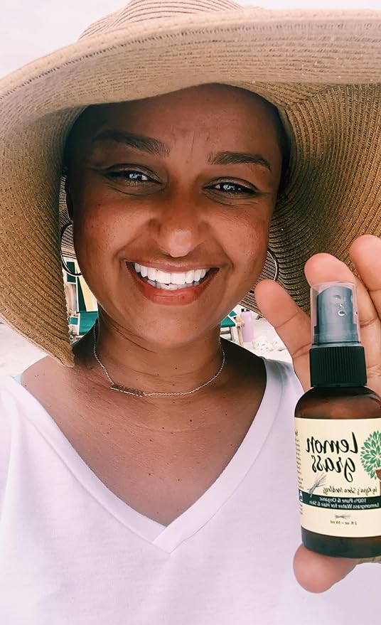Multiuse Lemongrass Water Toner Mist for Face, Body, and Hair - Pure Distilled Lemograss Water Spray - Soothes and Hydrates Skin, Scalp, Hair, & Nails - 4 oz