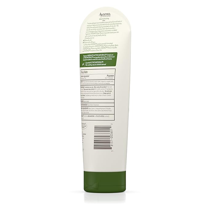 Aveeno Daily Moisturizing Lotion, 8-Ounce Tube (Pack of 3)
