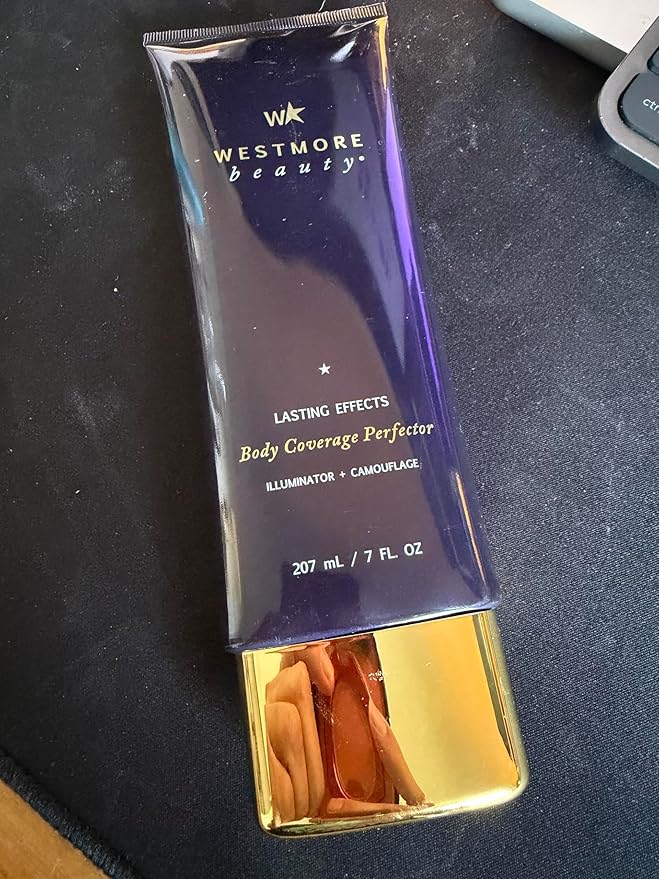 Westmore Beauty Body Coverage Perfector x Blend & Blur Body Brush Kabuki Brush - Waterproof Leg & Body Makeup - Tattoo Cover Up Makeup - 7 Oz Golden Radiance