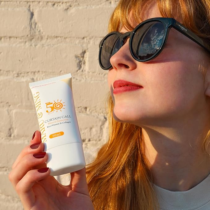 MARU & MING Curtain Call-Mineral Sunscreen SPF 50/ Collagen/Universal Tint/Fragrance-free/Moisturizer/Leaping Bunny Certified Animal Cruelty-free/All Skin Types. 50 ML/1.69 oz. 1-Pack