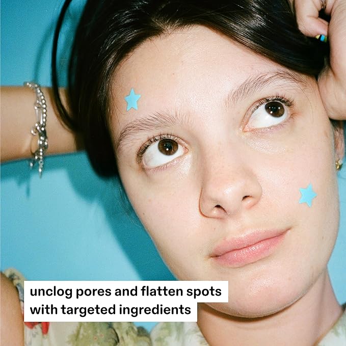 Starface Hydro-Star Salicylic Acid Patches + Big Blue Compact, Helps Unclog Pores and Shrink Spots, Absorb Fluid and Reduce Redness, Hydrocolloid, Vegan and Cruelty-Free Skincare (32 Count)