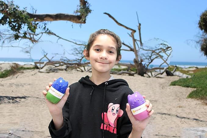 Sunscreen Applicator - Refillable Roll On for Kids & Adults Mess-Free Sunscreen Roller & Sponge Dispenser Portable Sun Protection, Ideal for Travel & Outdoor Use (Purple Pink 2 pack)
