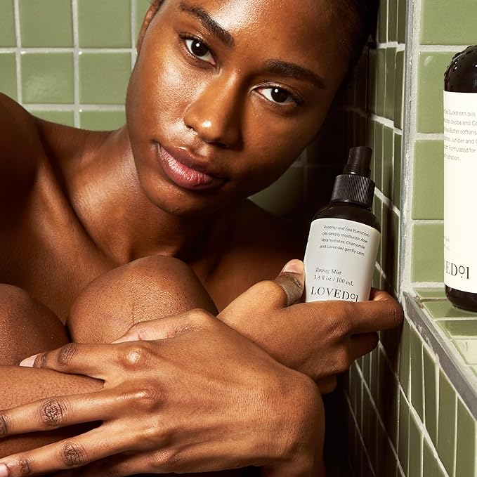 Loved01 Face & Body Toning Mist, John Legend Skincare, Hydrating & Soothing Toner, Moisturizing Post-Shave Spray, Alcohol-Free, with Witch Hazel, Jojoba Oil, & Aloe Vera, 2-Pack (3.4 oz Each)