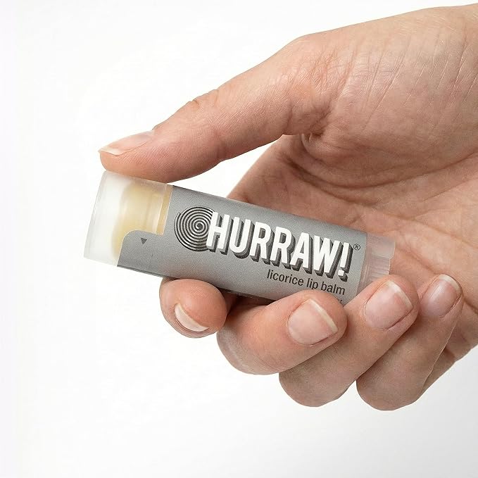 Hurraw! Licorice Lip Balm: Organic, Certified Vegan, Cruelty and Gluten Free. Non-GMO, 100% Natural Ingredients. Bee, Shea, Soy and Palm Free. Made in USA