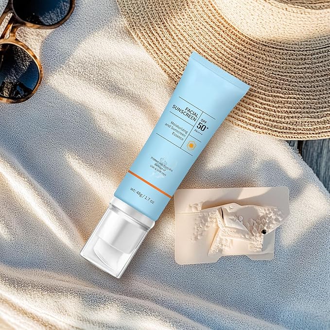 Clear Face Sunscreen SPF 50 Oil-Free, Non-Greasy Facial Sunscreen for Sensitive Skin & Acne-Prone, Hydration, Broad Spectrum UVA/UVB, Water-Resistant 80 Min, No White Cast, Reef-Safe & Vegan (2)