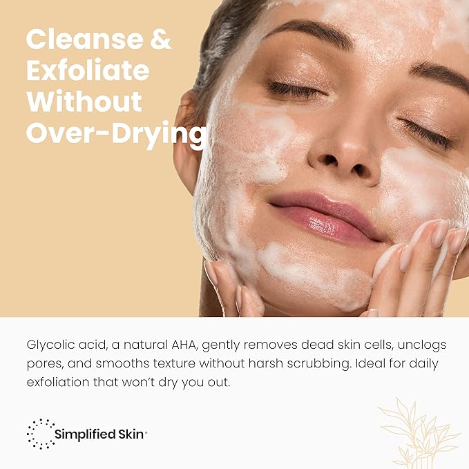 Rose Water Spray for Face & Hair 8 Oz (Refill) + Glycolic Acid Face Wash