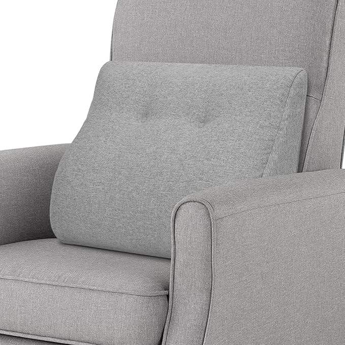 baibu Lumbar Support Pillow for Recliner, Large Memory Foam Dual-Layer Patent Design Back Support Cushion for Sofa & Gaming Chair, Ergonomic Lumbar Pillow with Machine Washable Cover, Light Grey