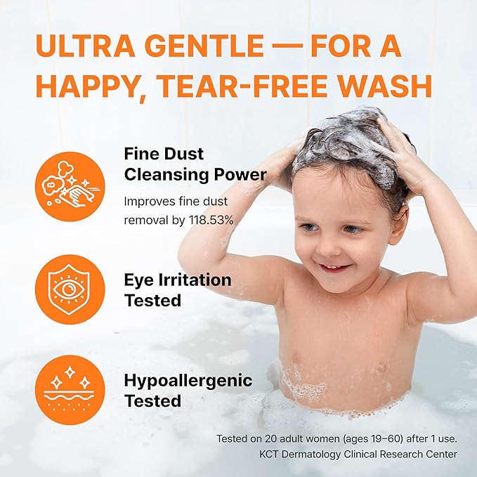 TS Kids Shampoo – Tear-Free, Sulfate-, Paraben-, Silicone- & Allergen-Free | 14.1 fl oz / 400ml | Gentle Korean Kids Hair Care