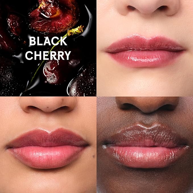 Glossier Balm Dotcom Hydrating Tinted Lip Balm - Universal Salve, Up to 12Hr Moisture for Dry Lips, Cuticles & Skin - Lanolin, Beeswax & Castor Oil - Black Cherry, Burgundy Tint, 15ml