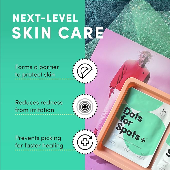 Dots for Spots Pimple Patches For Face - Fast Acting, Translucent Hydrocolloid Zit Patches that Unclog Pores Korean Skin Care - Vegan, Cruelty Free - (24 count)