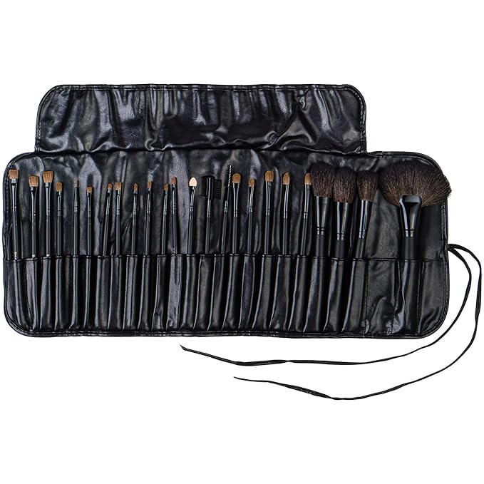 SHANY Makeup Brush Set Studio Quality Total Pro Make up Brushes with Pouch- Cosmetics applicator for Foundation, Powder, Eyeshadow, Concealer, Liner and more - 24 Count