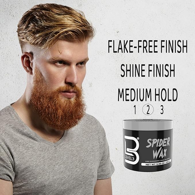 L3 Level 3 Spider Wax - Long Lasting and Strong Hold Improve Your Hair Volume and Texture