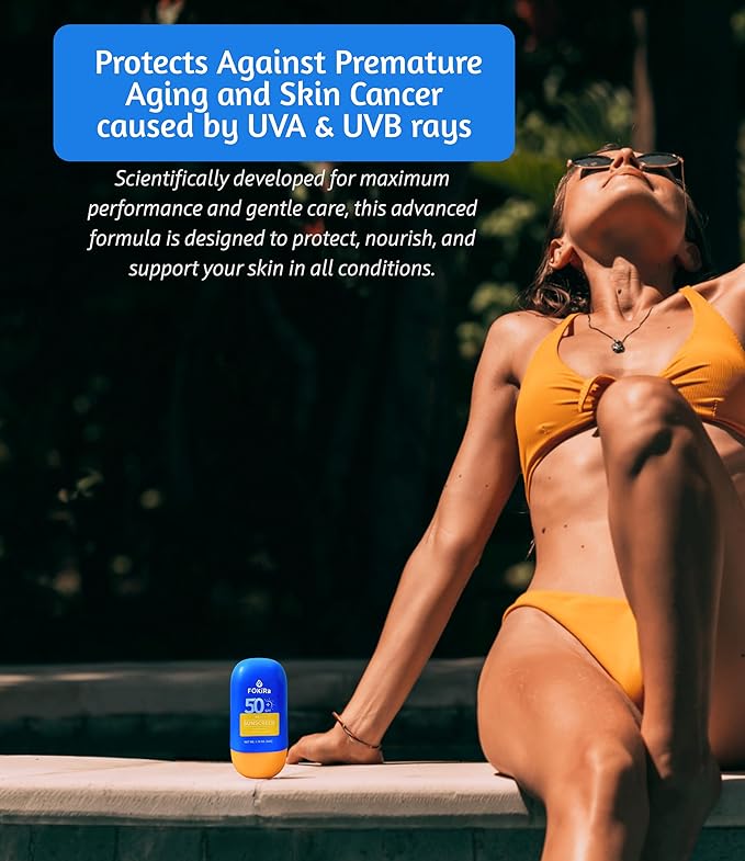 SPF 50+ Sunscreen Lotion, Formulated For Sensitive Skin. PA+++ UVA/UVB Protection Against Sunburn. Sweat And Water Resistant Upto 80 Minutes. Trusted and Recommended by Dermatologists.