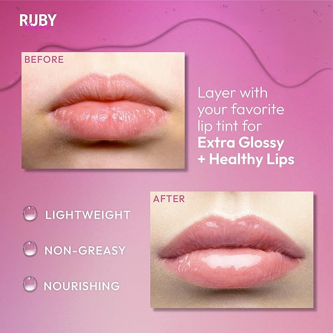 Ruby Kisses Hydrating Lip Oil Clear RLO01 (6 Pack)