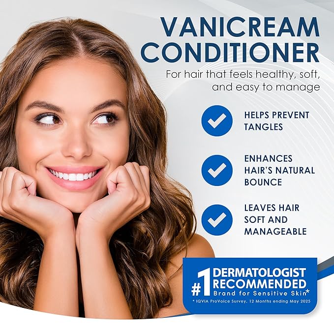 Vanicream Conditioner – pH Balanced Mild Formula Effective For All Hair Types and Sensitive Scalps - Free of Fragrance, Lanolin, and Parabens – 12 Fl Oz