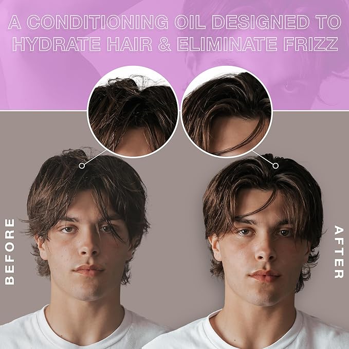 CRVFT Daily Leave in Conditioner For Men [OIL] | Men's Hair Moisturizer | Hair Oil For Men | For Dry and Damaged Hair (Thick, Curly, Frizzy, Long, & More) | Scented | (3oz) PM