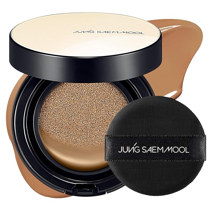 JUNG SAEM MOOL Essential Skin Nuder Cushion | Natural Finish, Buildable Coverage Cushion Foundation by Korean Makeup Artist (Refill Not Included, 0.49 Fl Oz), 30C Cinnamon