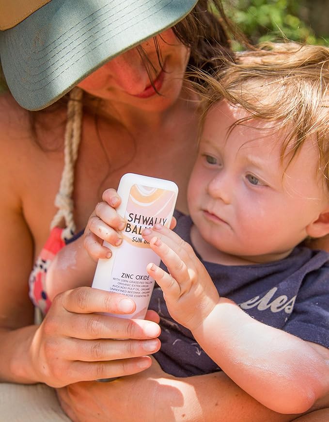 Shwally Zinc & Avocado Mineral SunBalm 30SPF, The Only Real Primal Sun Lotion - 100% Grass Fed Tallow, Avocado Oil & Non-Nano Zinc Oxide - Pregnancy & Nursing Safe (Not Scented, 2.5 Fl Oz & Tinted)