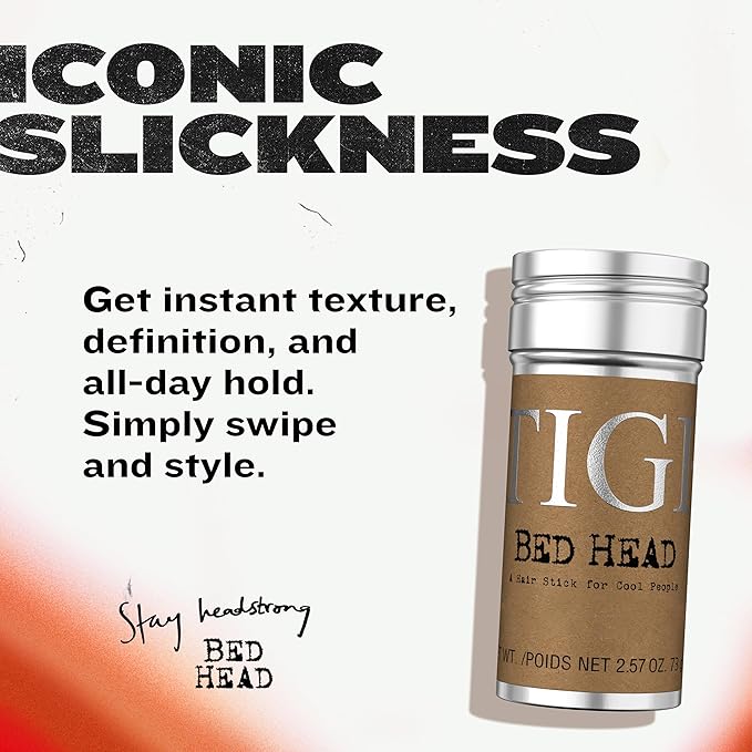Bed Head by TIGI Hair Wax Stick – Professional Hair Styling Wax for High-Definition Texture & All-Day, Humidity-Resistant Hold, 2.57 oz