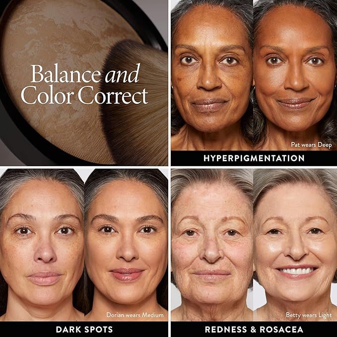 LAURA GELLER NEW YORK Baked Balance-n-Brighten Foundation with Kabuki Brush Makeup Set, Light