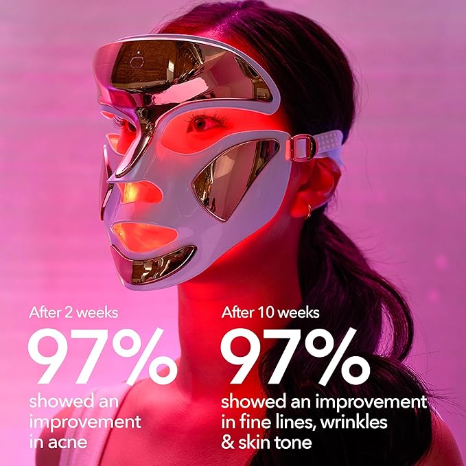 Dr. Dennis Gross DRx SpectraLite FaceWare Pro – LED Face Mask for Skin Rejuvenation with Dual Red & Blue Light Therapy, FSA HSA Eligible