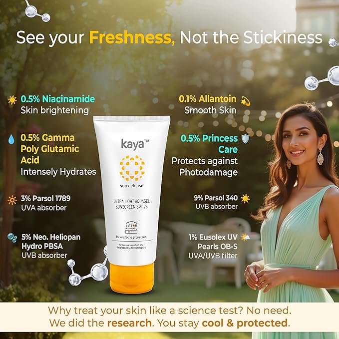 Kaya Skin Clinic SPF 25 Ultra Light Aquagel Sunscreen, 50ml