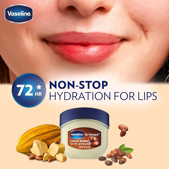 Vaseline Lip Therapy Cocoa Butter.25 oz (Pack of 8)