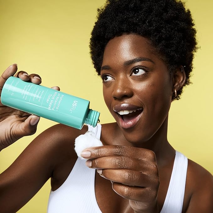 Urban Skin Rx® Witch Hazel Brightening & pH Balancing Toner, Exfoliated & Clarifies Clogged Pores, Improves The Appearance of Uneven Skin Tone, Reduces Redness & Brightens Dull Complexions, 4.5 Fl Oz