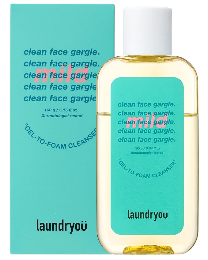 Gel-to-Foam Gentle Facial Cleanser Mild | Hydrating PHA Cleanser with Probiotics | Gentle Face Wash for Oily & Acne-Prone Skin | Korean Skin Care (5.64 fl oz)