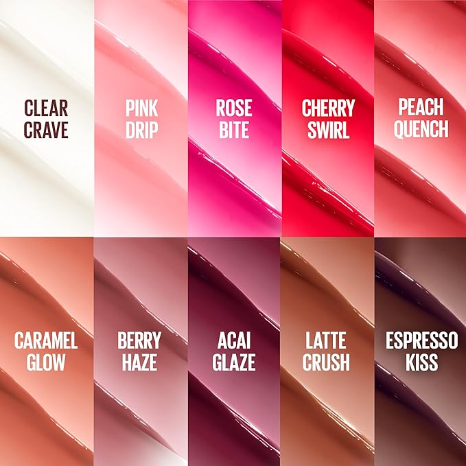 MAYBELLINE Lifter Glaze Oil Balm with Hyaluronic Acid and Hydrating Oil Blend, Lip Balm with 24HRs of Smooth, Moisturizing Shine, Espresso Kiss (Sheer Deep Brown Nude)