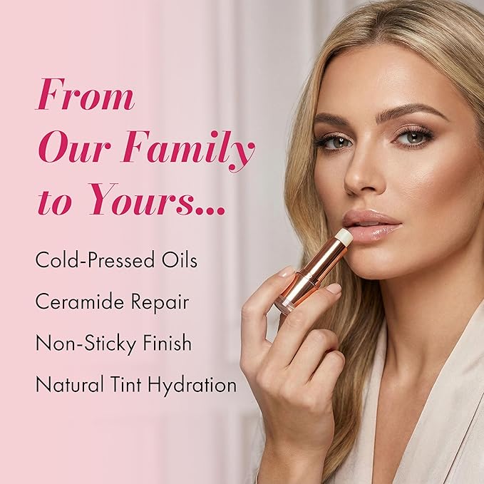 Lip Balm – Hydrating Lip Repair with Cold-Pressed Oils, 10% Squalane, Vitamin E & Ceramides – Moisturizing Lip Butter for Dry Cracked Lips – Clean, Non-Toxic Lips Care for Women – 004 NT