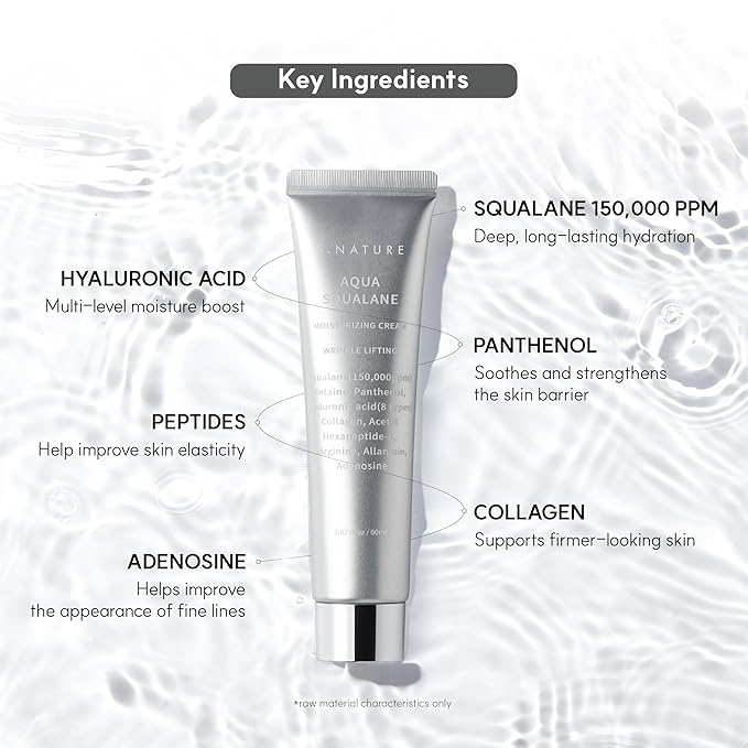 S.NATURE Limited Holiday Gift Set for Hydration & Glass Skin | Aqua Squalane Cream 60ml + Aqua Oasis Toner 12ml | Korean Skin Care Set | Stocking Stuffers | Amazon Exclusive