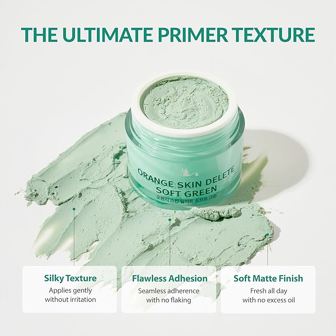 Orange Skin Delete Soft Green Mini Pore Primer Korean Makeup 10g 0.35 oz