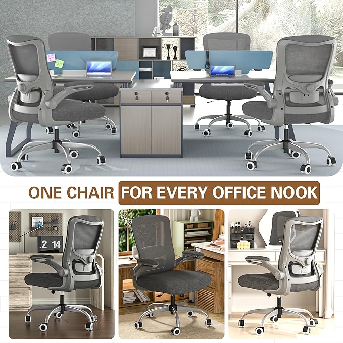 Ergonomic Office Chair - High Back Desk Chair with Adjustable Lumbar Support, Breathable Mesh Back, 330LBS Capacity, Easy Assembly, for Home Office Executive Computer Task