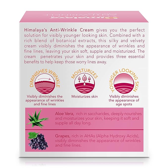 Himalaya Anti-Wrinkle Cream for Reducing Wrinkles, Fine Lines and Dark Spots, Moisturizes & Repairs, 1.69 oz (Pack of 2)