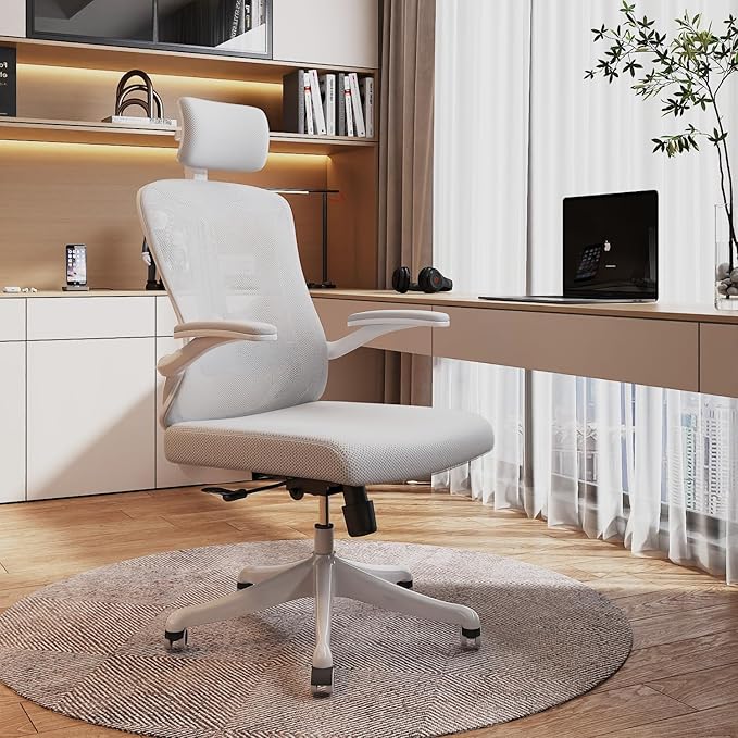 Ergonomic Office Chair Desk Chair - Mesh Computer Chair with 360° Swivel Wheels, Adjustable 90-130° Recline & Lumbar Support for Home Office, Supports up to 350lbs