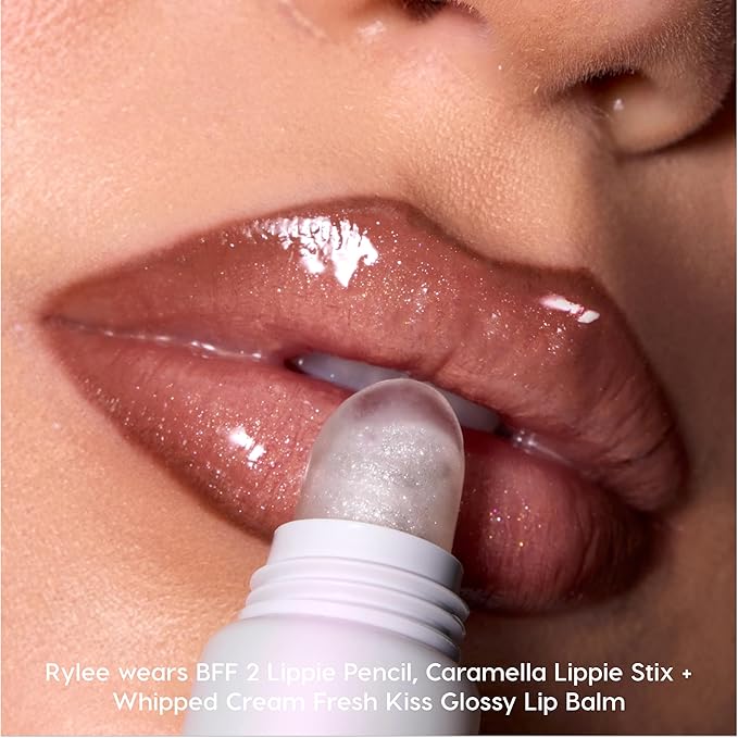 ColourPop Fresh Kiss Glossy Lip Balm - Hydrating Lip Care Enriched with Peptides + Hyaluronic Acid - Pearlescent Shimmer Finish - Vegan + Cruelty-Free - Whipped Cream (0.49 oz)