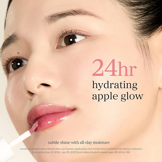 NOONI Korean Lip Oil - Appleplum | Long-Lasting, Moisturizing, Plumping, Revitalizing for Dry Lips, Waterproof, No Peel Off, Korean Tint, Hydrating Lip Stain, Nourishing Crystal Clear, 0.12 FL Oz